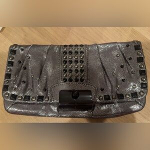 Coach Silver Studded Clutch